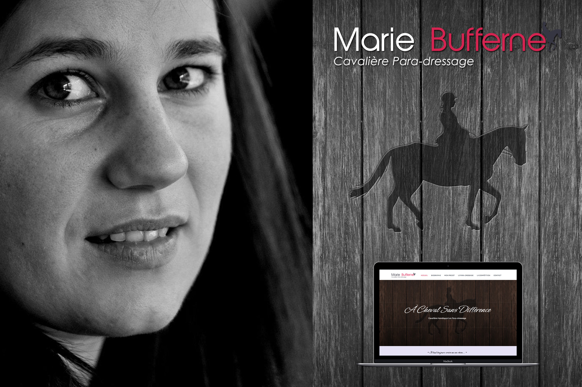 Création du site internet de Marie Bufferne Cavalière Handisport